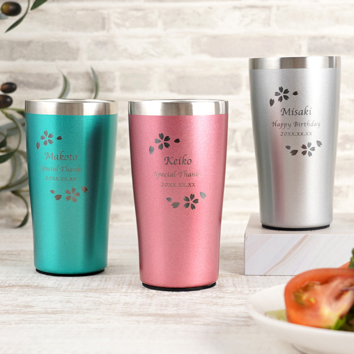 カラー真空断熱ステンレスタンブラー