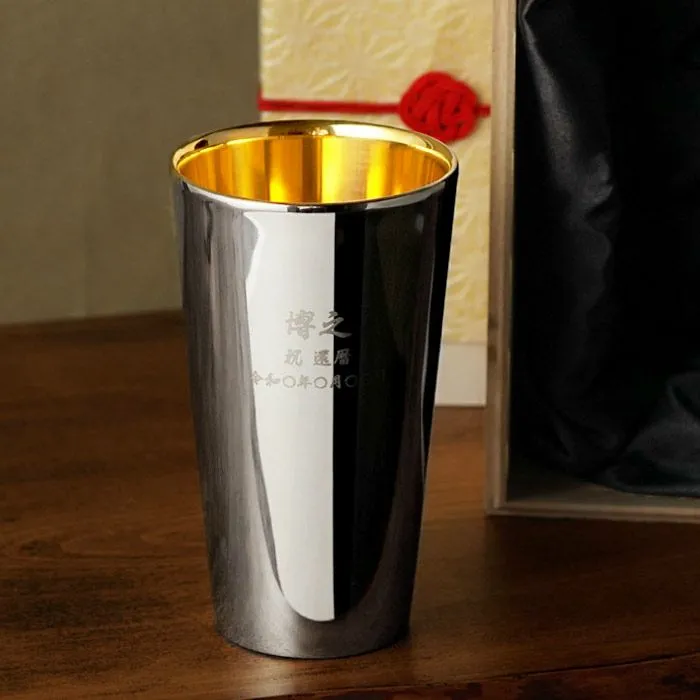 燕製 内面24金メッキ ステンレスタンブラー 300ml