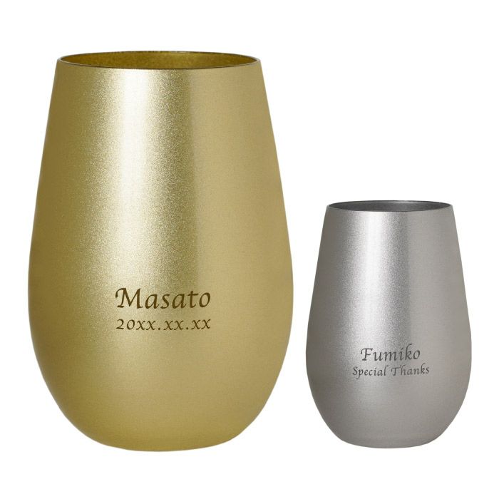 メタルカラーグラス 単品（ゴールド／シルバー）