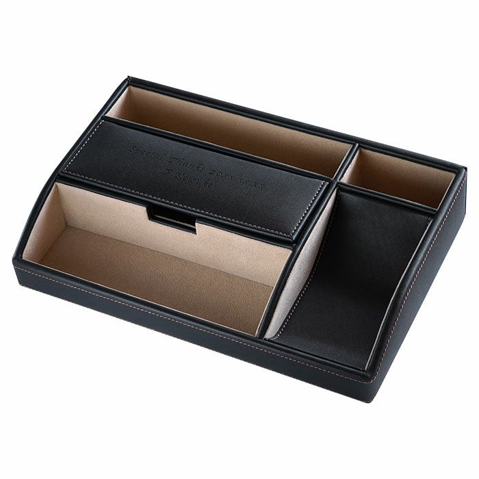 メンズレザー卓上小物入れ