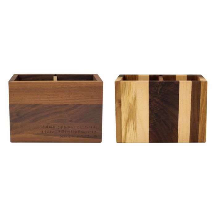木製ペン立てダブルタイプ全2種