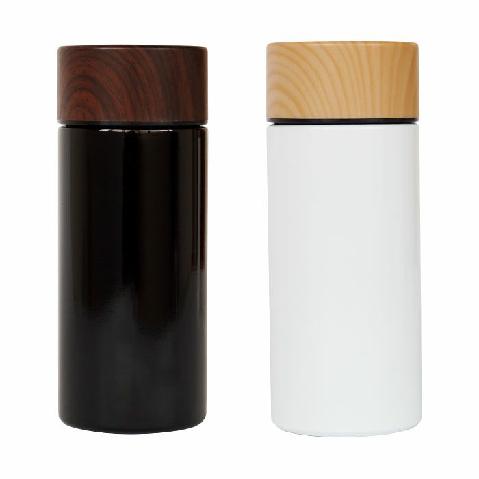 木目調真空断熱ステンレスボトル300ml