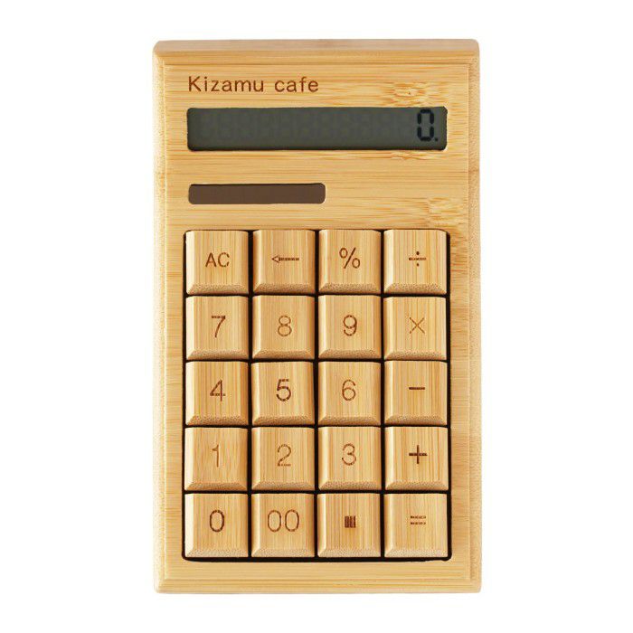 竹製バンブーソーラー電卓