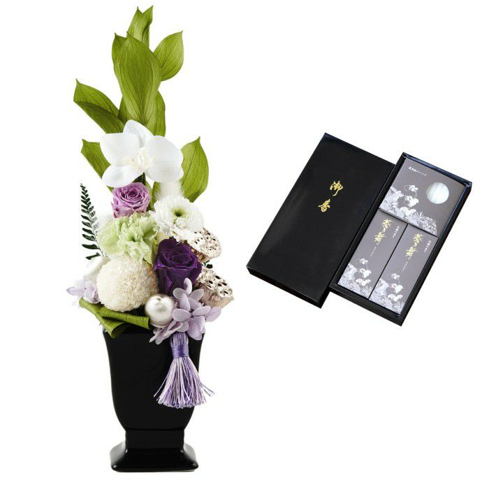 お供え花・ゆうか＆お線香セット