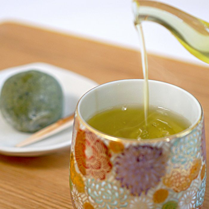 九谷焼 金花詰め 蓋付湯呑み 単品