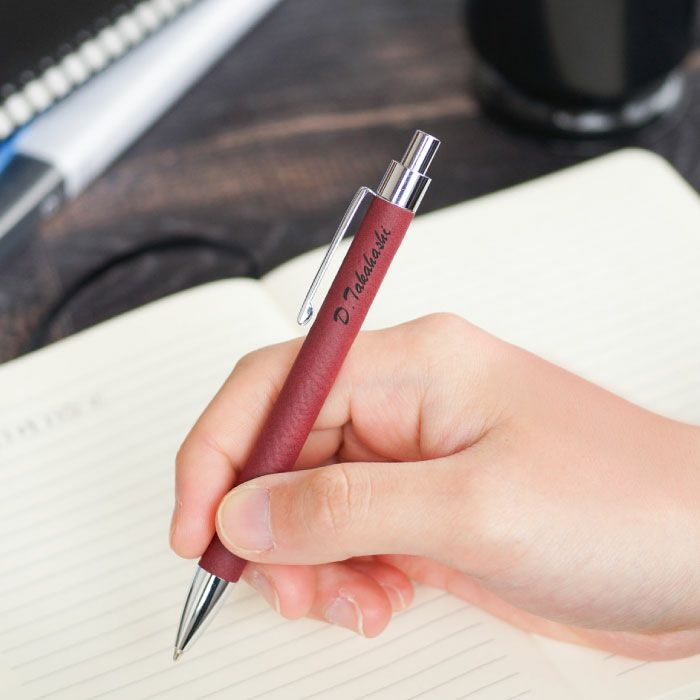 シンセティックレザーボールペン