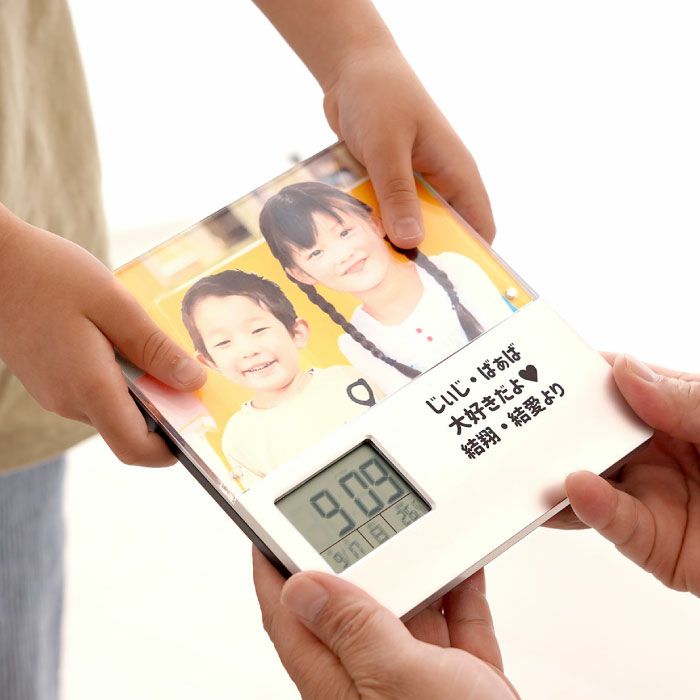 フォトフレームクロック録音機能付き