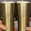 ゴールドステンレスタンブラーダブルリングハート桜スマイルペア