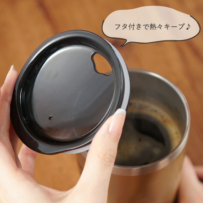 ゴールドステンレスタンブラーダブルリングハート桜スマイルペア