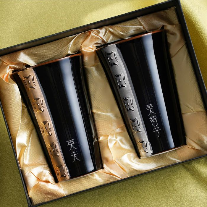 金銀ラインタンブラー ペア