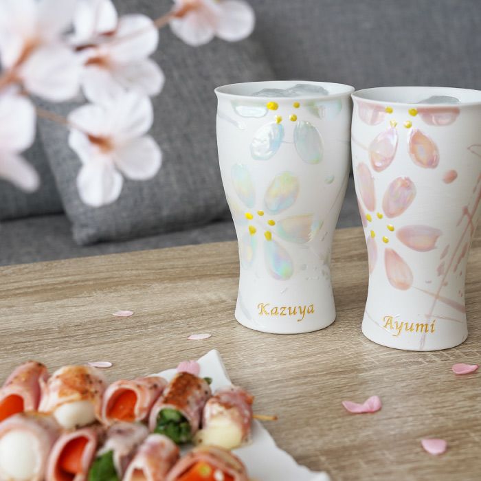 陶器 美濃焼 さくらペアタンブラー