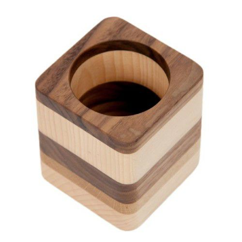 無垢材ペン立て角 サークル