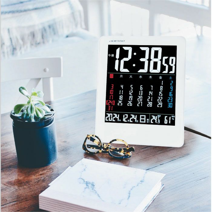 カラーカレンダー電波時計