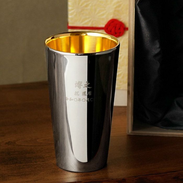燕製 内面24金メッキ ステンレスタンブラー 300ml
