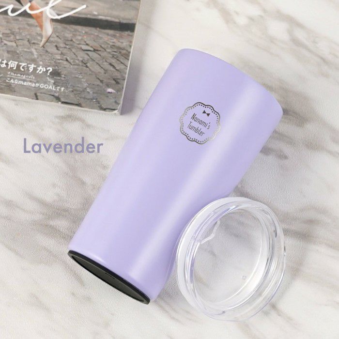 オリジナル保温保冷フタ付きタンブラー真空二重構造350ml