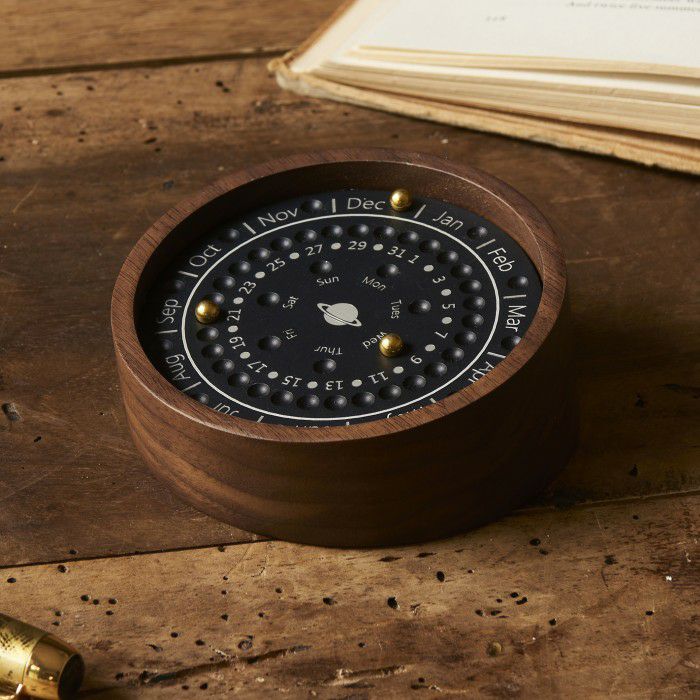万年カレンダー　ウォールナット