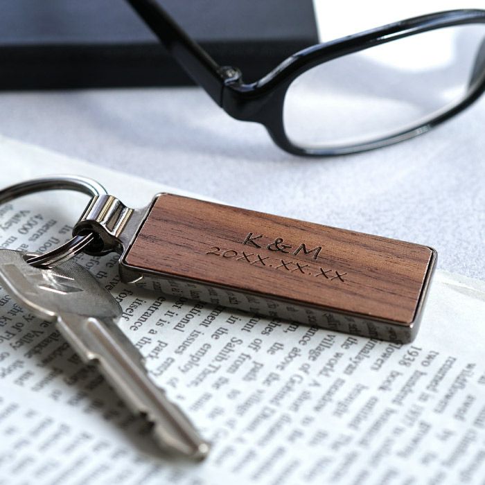 木製キーリング