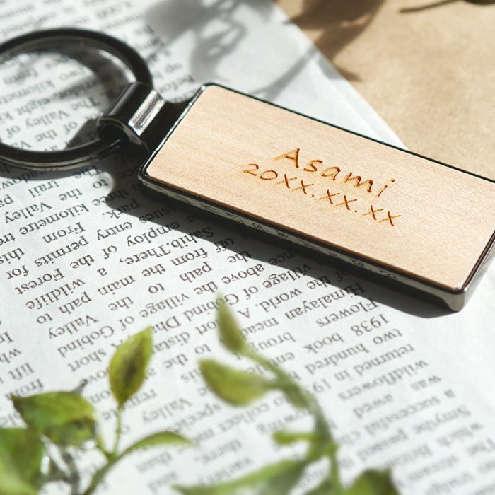 木製キーリング