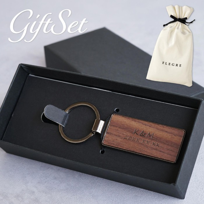 木製キーリング