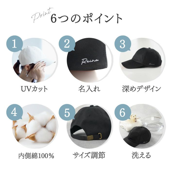名入れができるUV無地キャップ