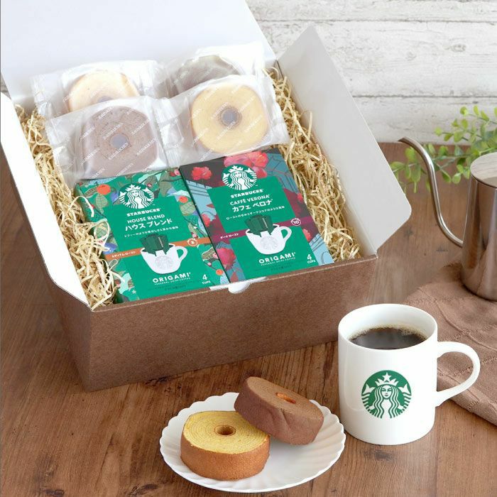 スターバックスコーヒー2個＋バームクーヘン4個ギフトセット