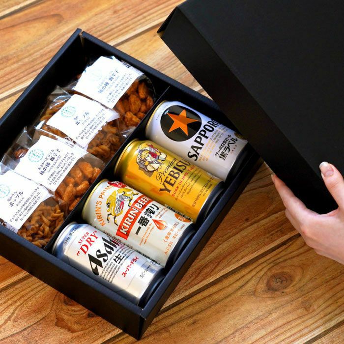 逸品お菓子4袋 & ビール4本 飲み比べセット