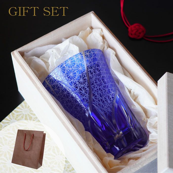 切子菊つなぎ模様 ぐい呑み(単品)