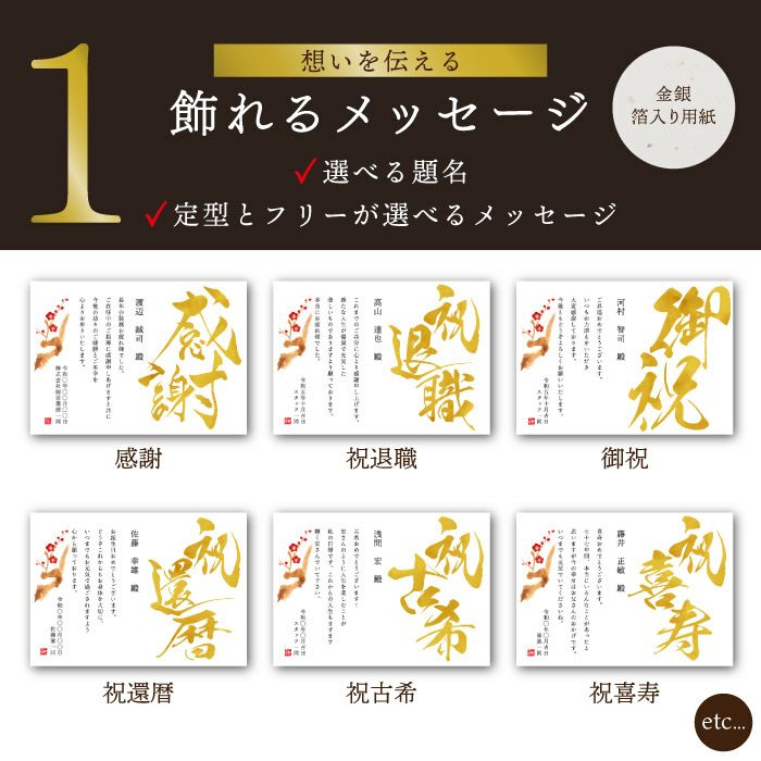 飾れる黄金のパーカーギフトセット