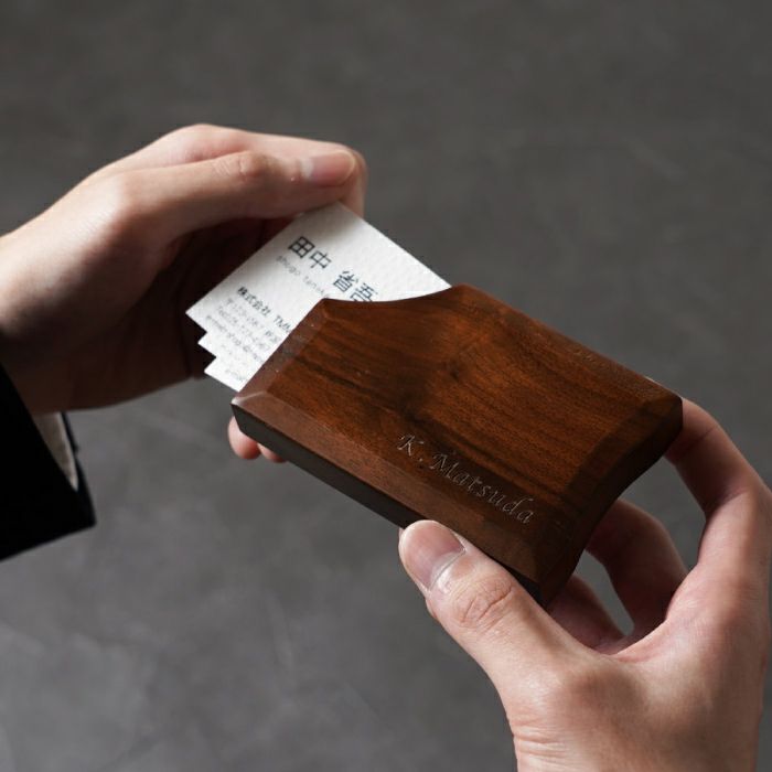 木製不思議な名刺入れ-DOUBLE-