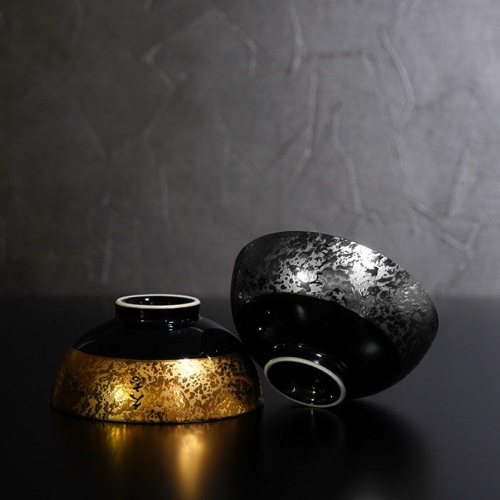 有田焼金銀茶碗 ペア