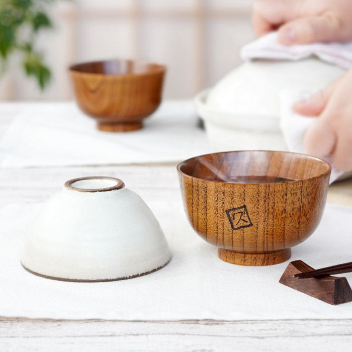 漆塗り羽反（はそり）汁椀ペア