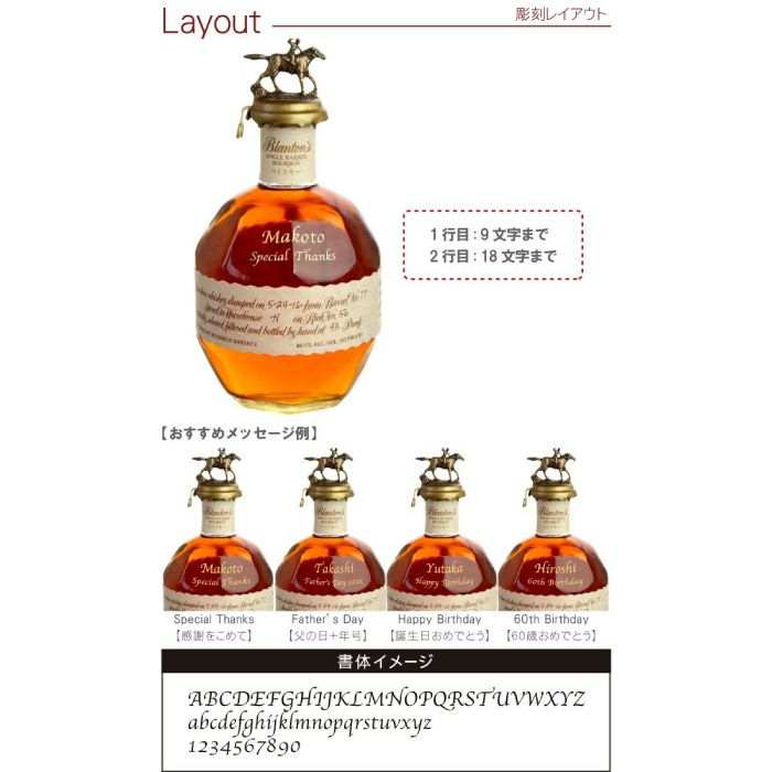 ボトル彫刻ブラントン750ml