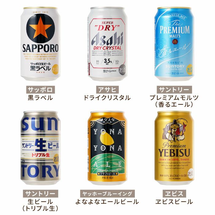 国産ビールの大定番飲み比べ12本セット