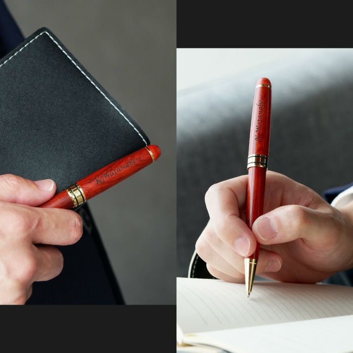 木製ボールペンローズウッド