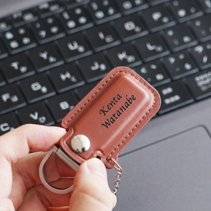 レザーカバーUSBメモリ128GB