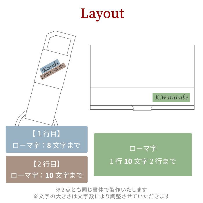 グロスメタルキーリング＆ステンレス＋レザー調 異素材 名刺入れセット