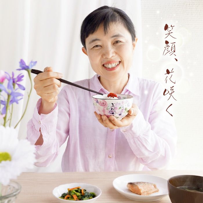 美濃焼 花工房 ごはん茶碗 （単品）