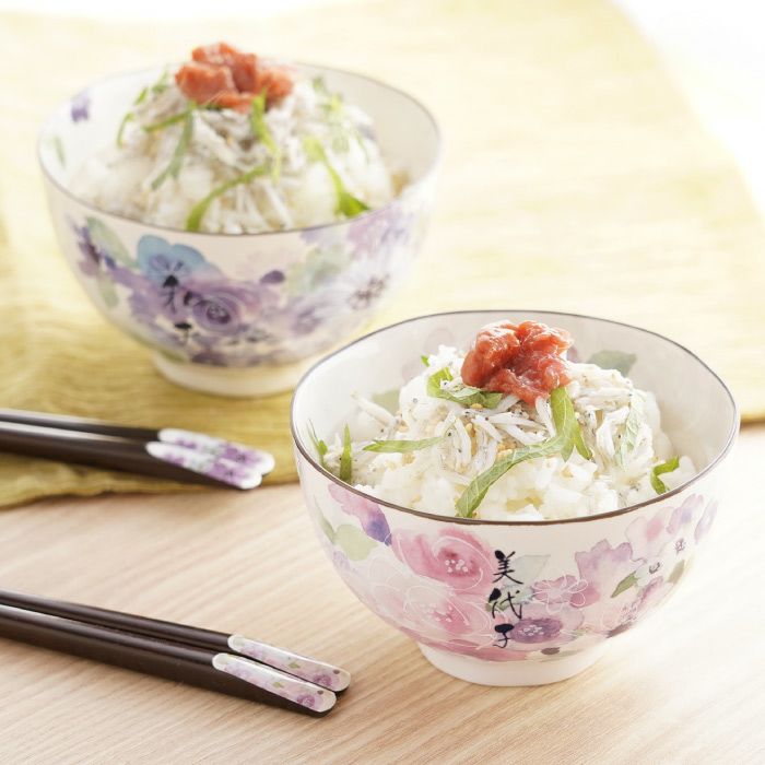 美濃焼 花工房 ごはん茶碗 （単品）