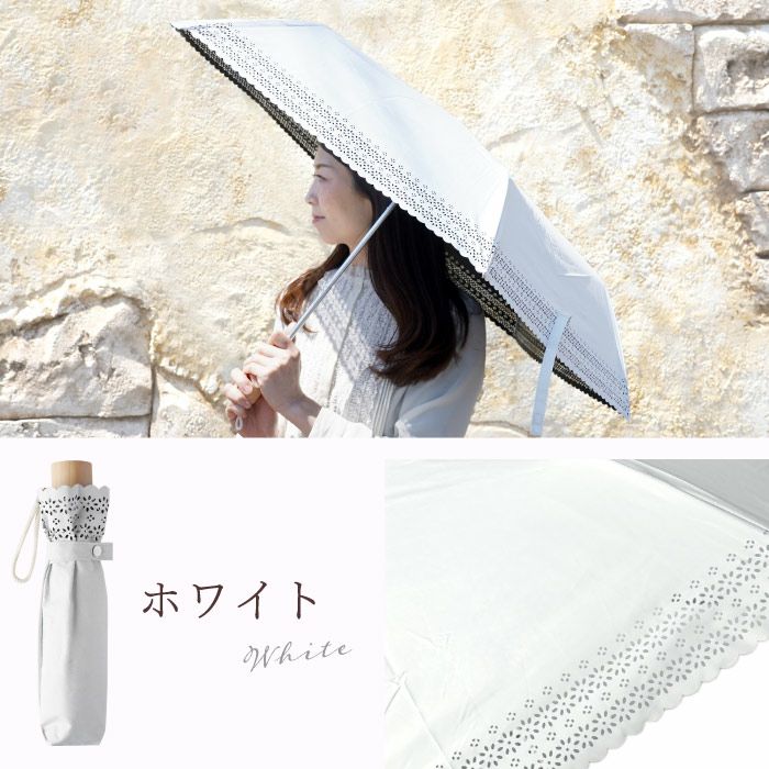 レディース 折りたたみ 晴雨兼用傘 花柄