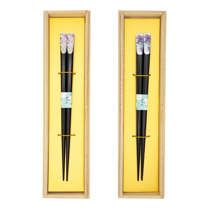 若狭塗 花柄箸 単品