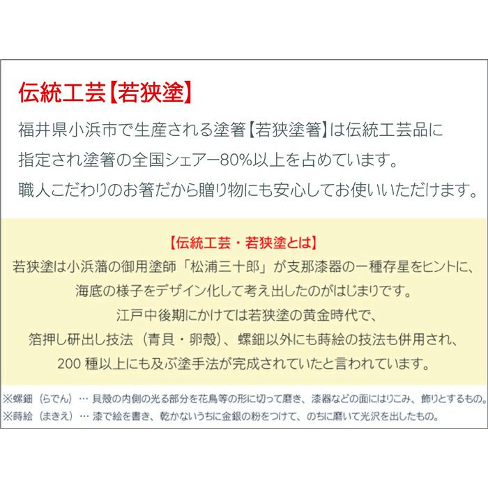 若狭塗 華やぎ桜お箸 ペアセット
