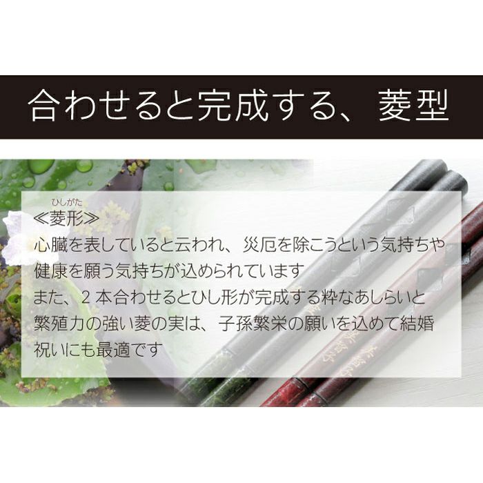 若狭塗 菱合わせ 箸 ペア