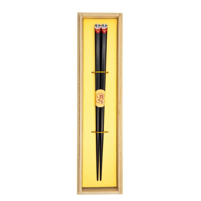 天然木・日本製 願掛けだるま箸 （1膳）