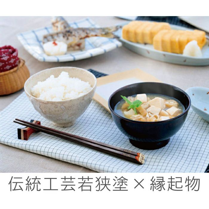 天然木・日本製 願掛けだるま箸 （1膳）