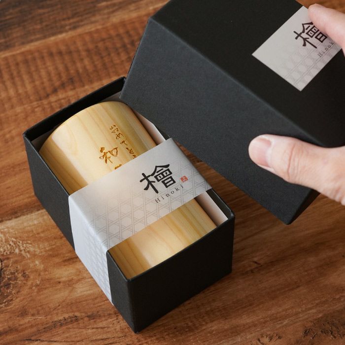 天然ひのきビールグラス 単品