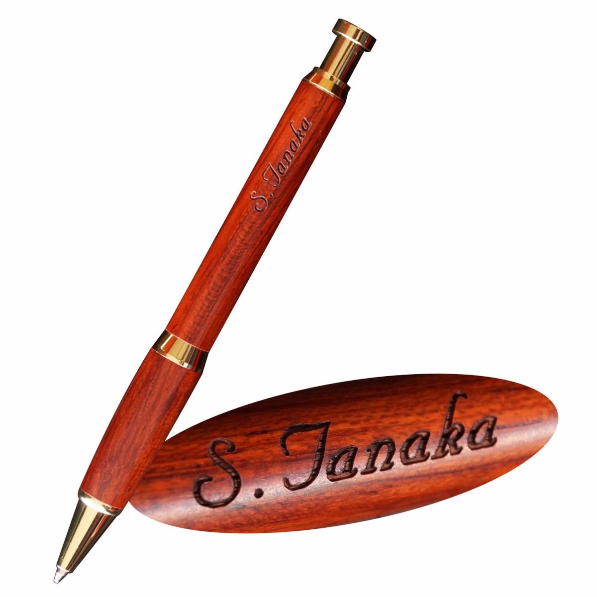 木製ボールペンノック式ローズウッド