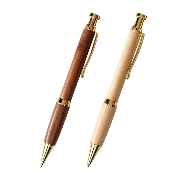 木製ノック式ボールペン