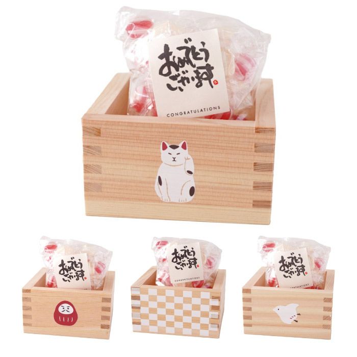 縁起枡Mサイズ(紅白飴)