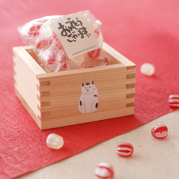 縁起枡Mサイズ(紅白飴)