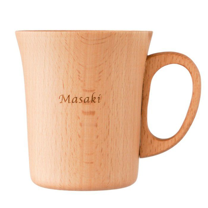 ナチュラル木製マグカップ 単品